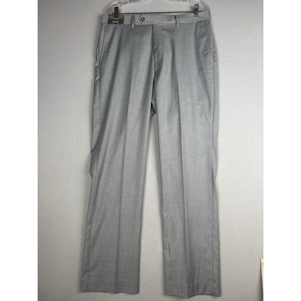 Daniel Cremieux Signature Collection Dress Pants Mens 34x32 Gray Formal 4226